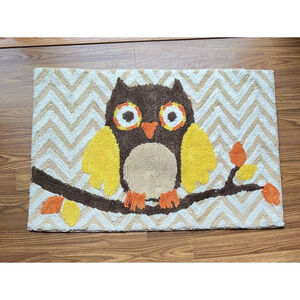 Autumn Fall Owl Home Floor Door Mat Kitchen Bath Harvest Season Farmhouse 20x30